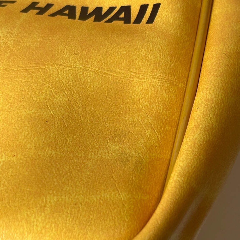 Vintage Trade Wind Tours of Hawaii Yellow Vinyl Travel Bag Hula Girl Retro MCM - Picture 5 of 12